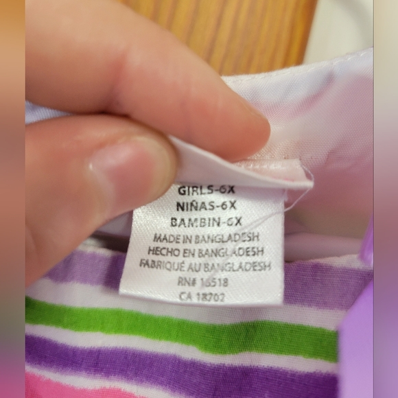 Spring Easter summer dress colorful stripe butterfly 6x - Picture 9 of 9